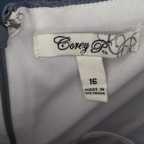 NWOT Fit & Flare, Keyhole Back, Color Blocking Dress - Corey P. (US 16) ❧ - Picture 5 of 5